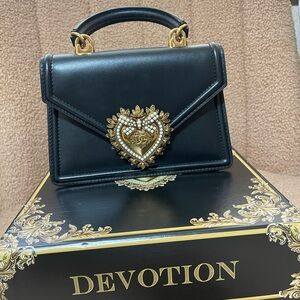 Dolce & Gabbana Small smooth calfskin Devotion bag NWT